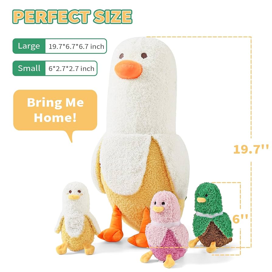 Amazon.co.jp: PEACH CAT バナナダックぬいぐるみ ママ 19.7